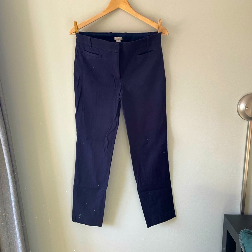 J. Crew navy Stretch Chino Slacks Pants - sz 2S